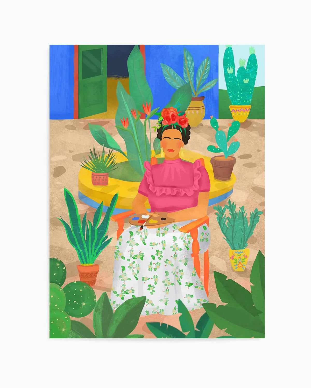 Frida Kahlo by Petra Lizde Art Print from Olive et Oriel where you can shop wallpaper and artworks online