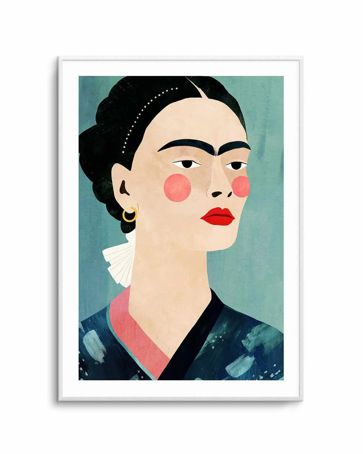 Frida on Blue by Henry Rivers Art Print from Olive et Oriel where you can shop wallpaper and artworks online