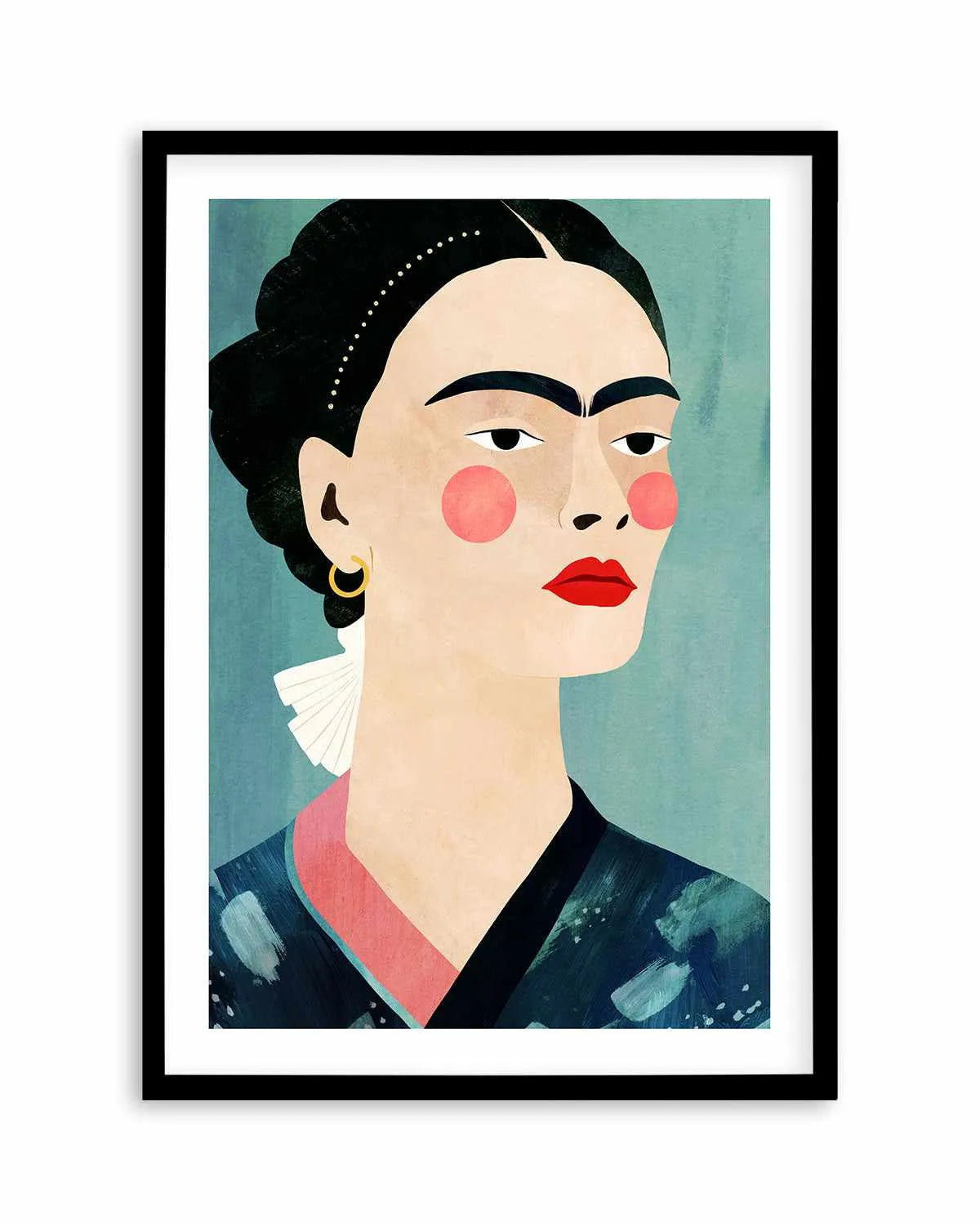 Frida on Blue by Henry Rivers Art Print from Olive et Oriel where you can shop wallpaper and artworks online