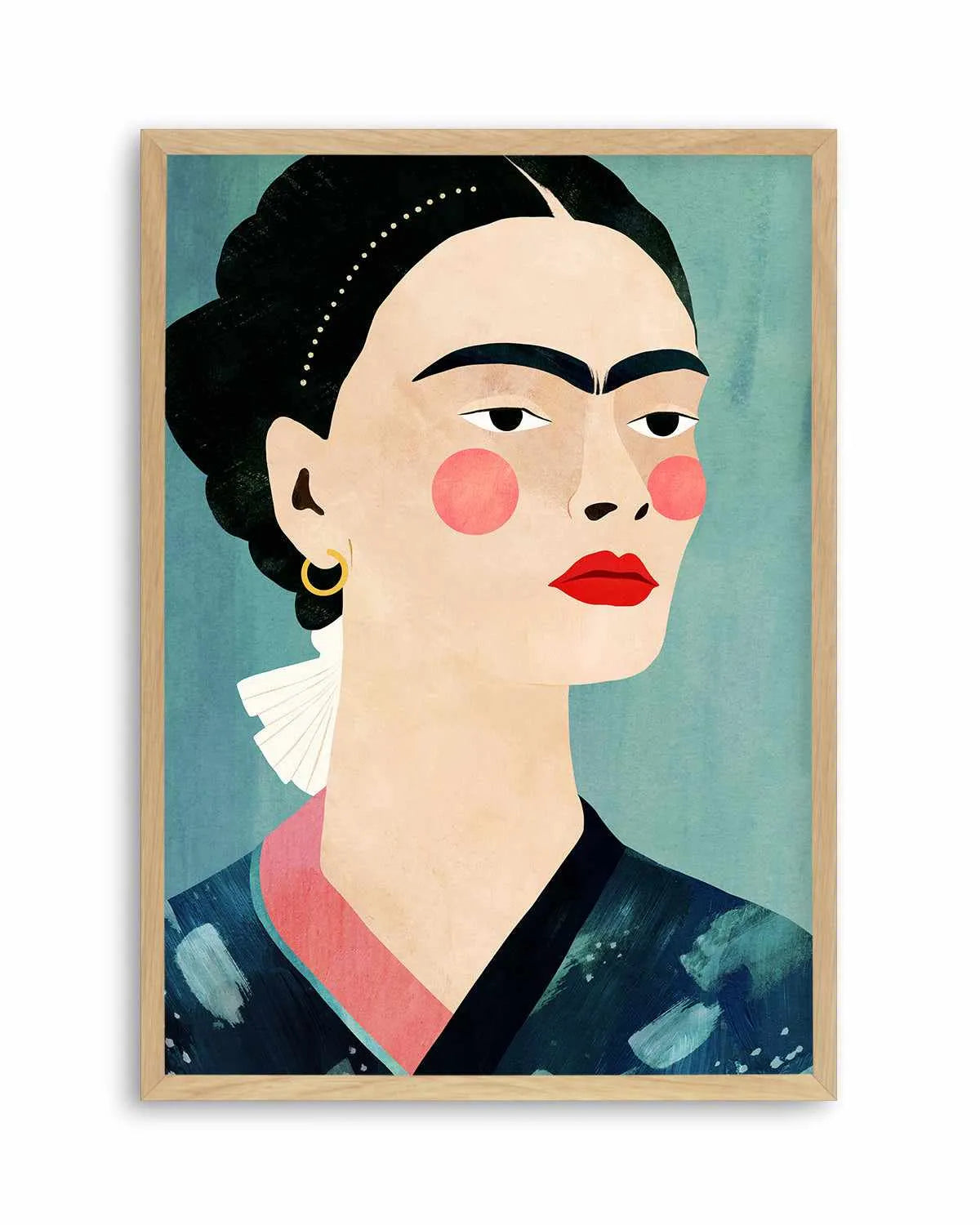 Frida on Blue by Henry Rivers Art Print from Olive et Oriel where you can shop wallpaper and artworks online