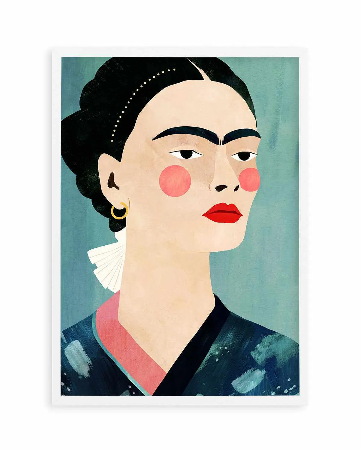 Frida on Blue by Henry Rivers Art Print from Olive et Oriel where you can shop wallpaper and artworks online