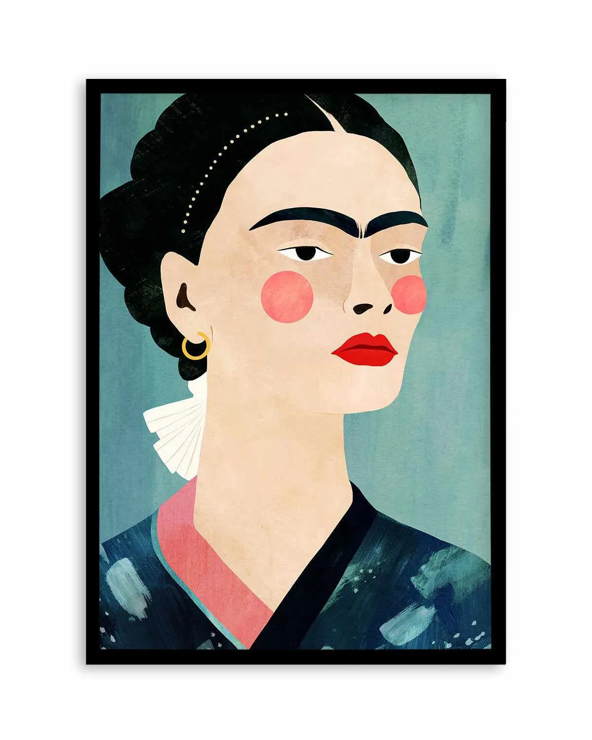 Frida on Blue by Henry Rivers Art Print from Olive et Oriel where you can shop wallpaper and artworks online