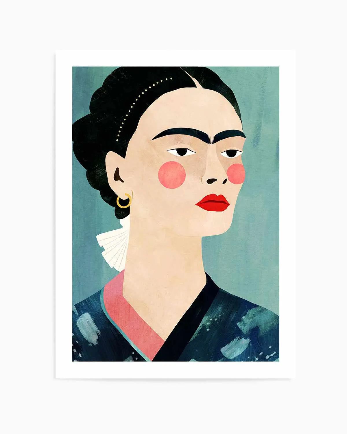 Frida on Blue by Henry Rivers Art Print from Olive et Oriel where you can shop wallpaper and artworks online