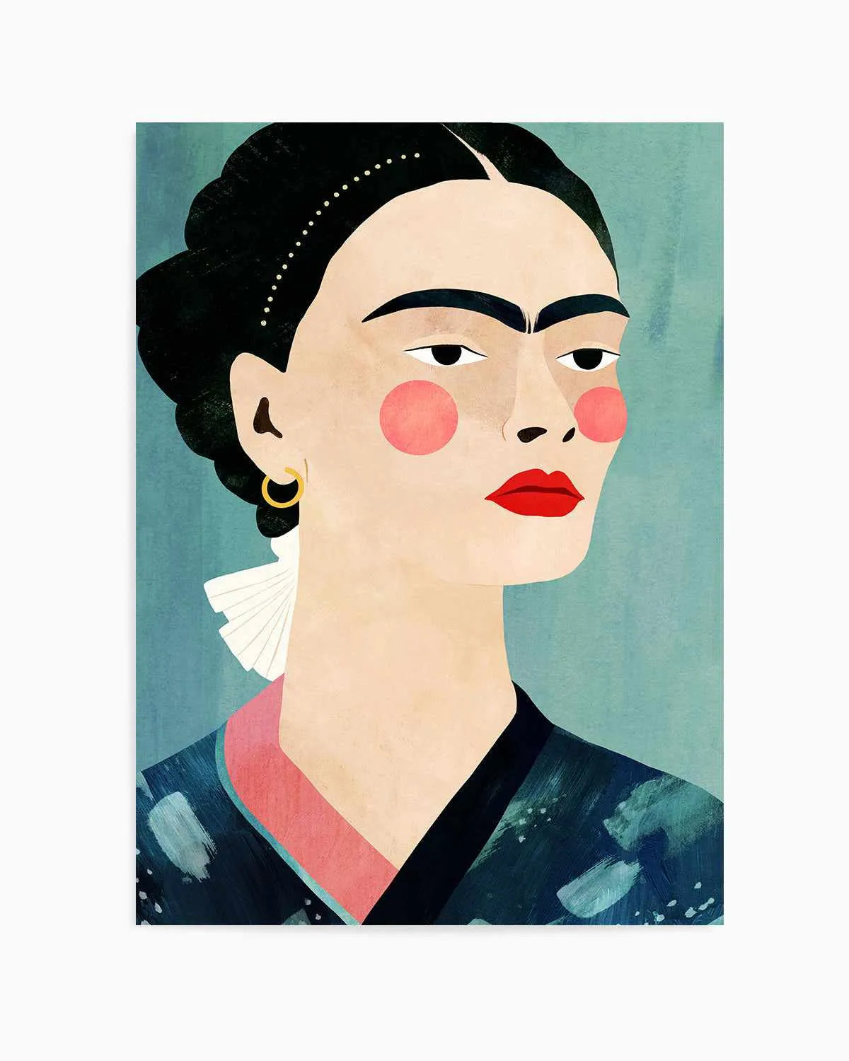 Frida on Blue by Henry Rivers Art Print from Olive et Oriel where you can shop wallpaper and artworks online