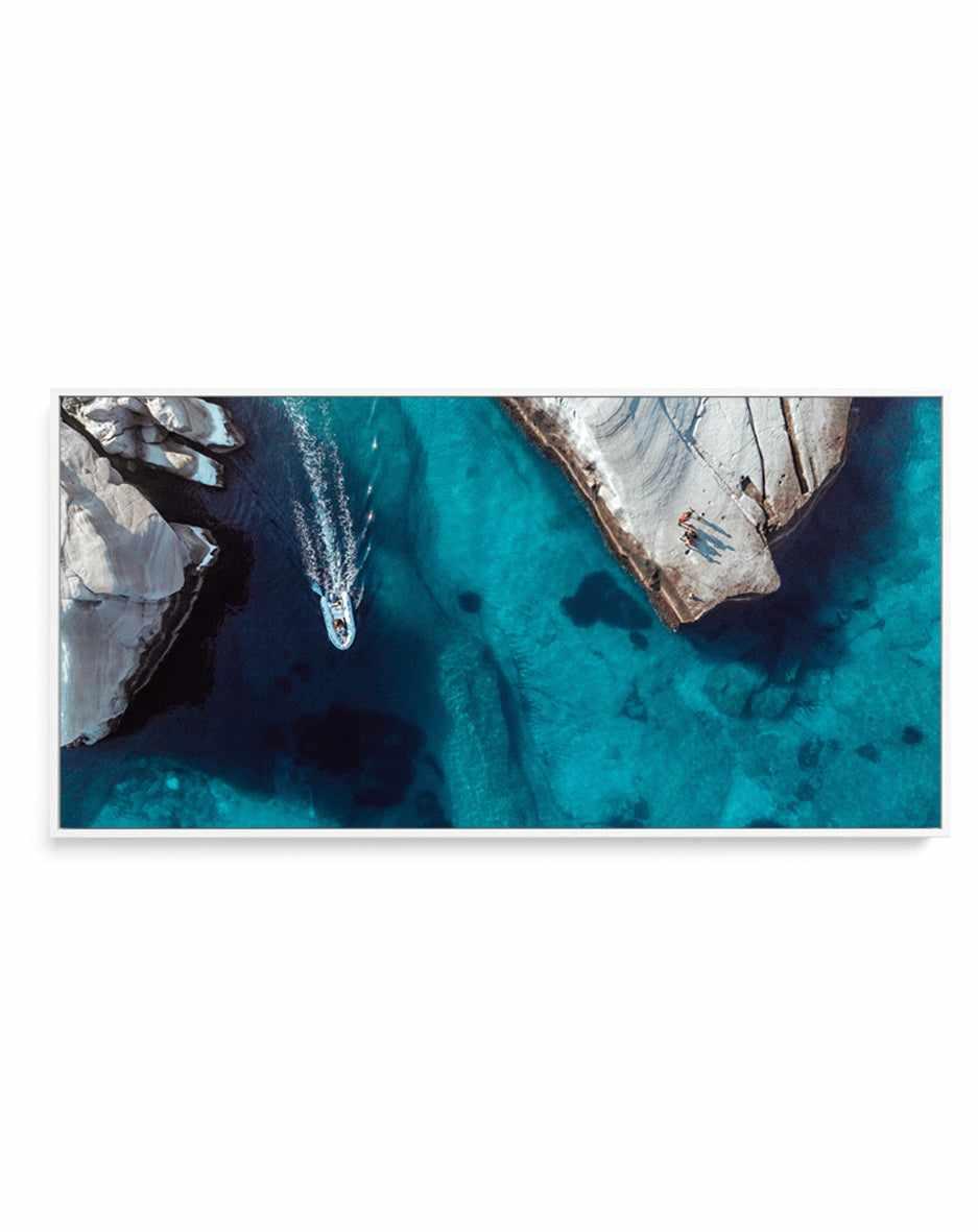 From Above Milos | Panoramic Canvas Art Print from Olive et Oriel where you can shop wallpaper and artworks online