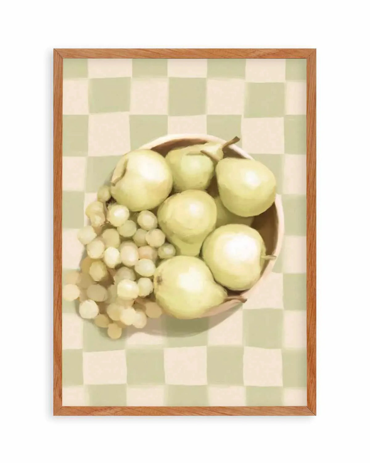 Fruit Bowl on Check | Art Print from Olive et Oriel where you can shop wallpaper and artworks online