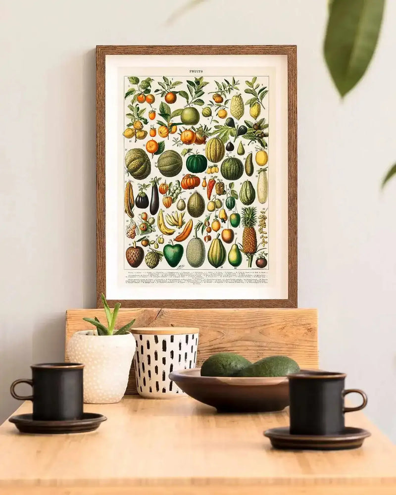 Fruit Chart Vintage Poster Art Print from Olive et Oriel where you can shop wallpaper and artworks online