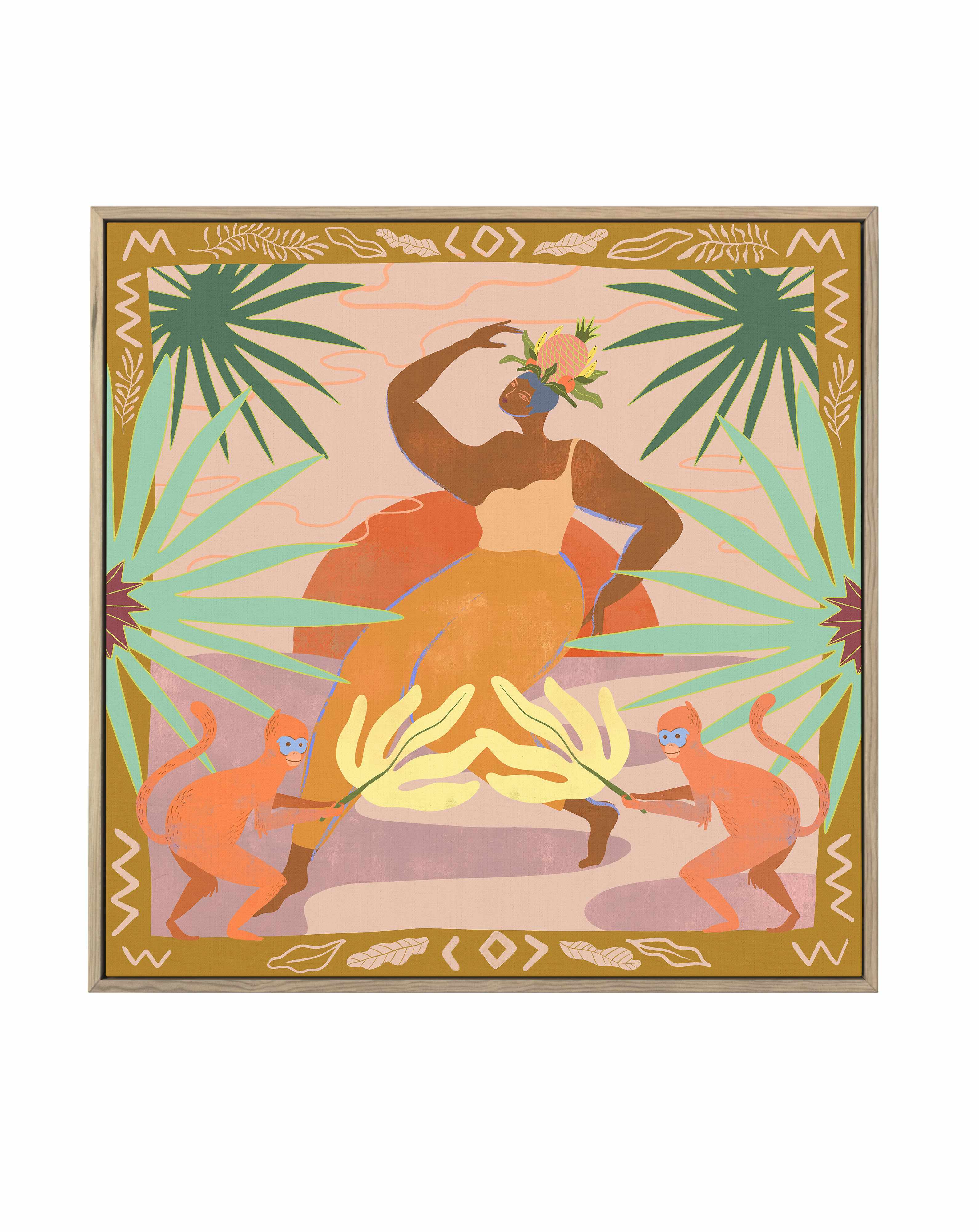 Fruit Queen by Arty Guava | Framed Canvas Art Print from Olive et Oriel where you can shop wallpaper and artworks online