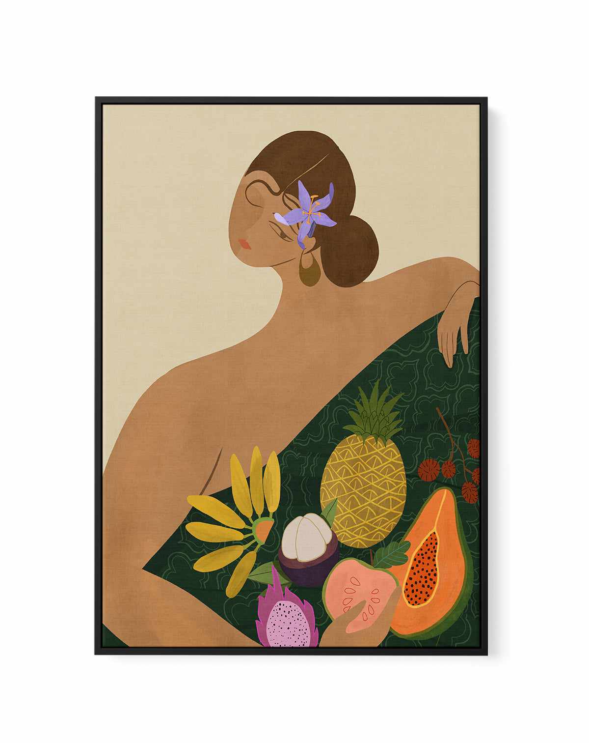 Fruit Seller by Arty Guava | Framed Canvas Art Print from Olive et Oriel where you can shop wallpaper and artworks online