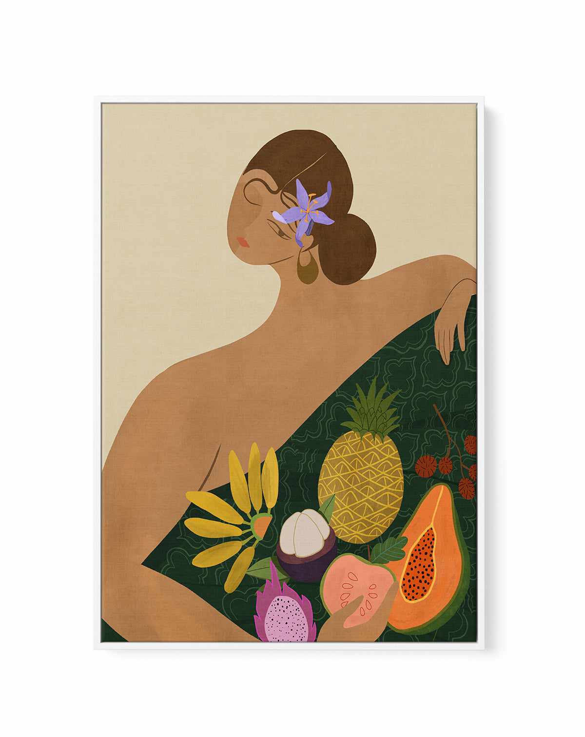 Fruit Seller by Arty Guava | Framed Canvas Art Print from Olive et Oriel where you can shop wallpaper and artworks online