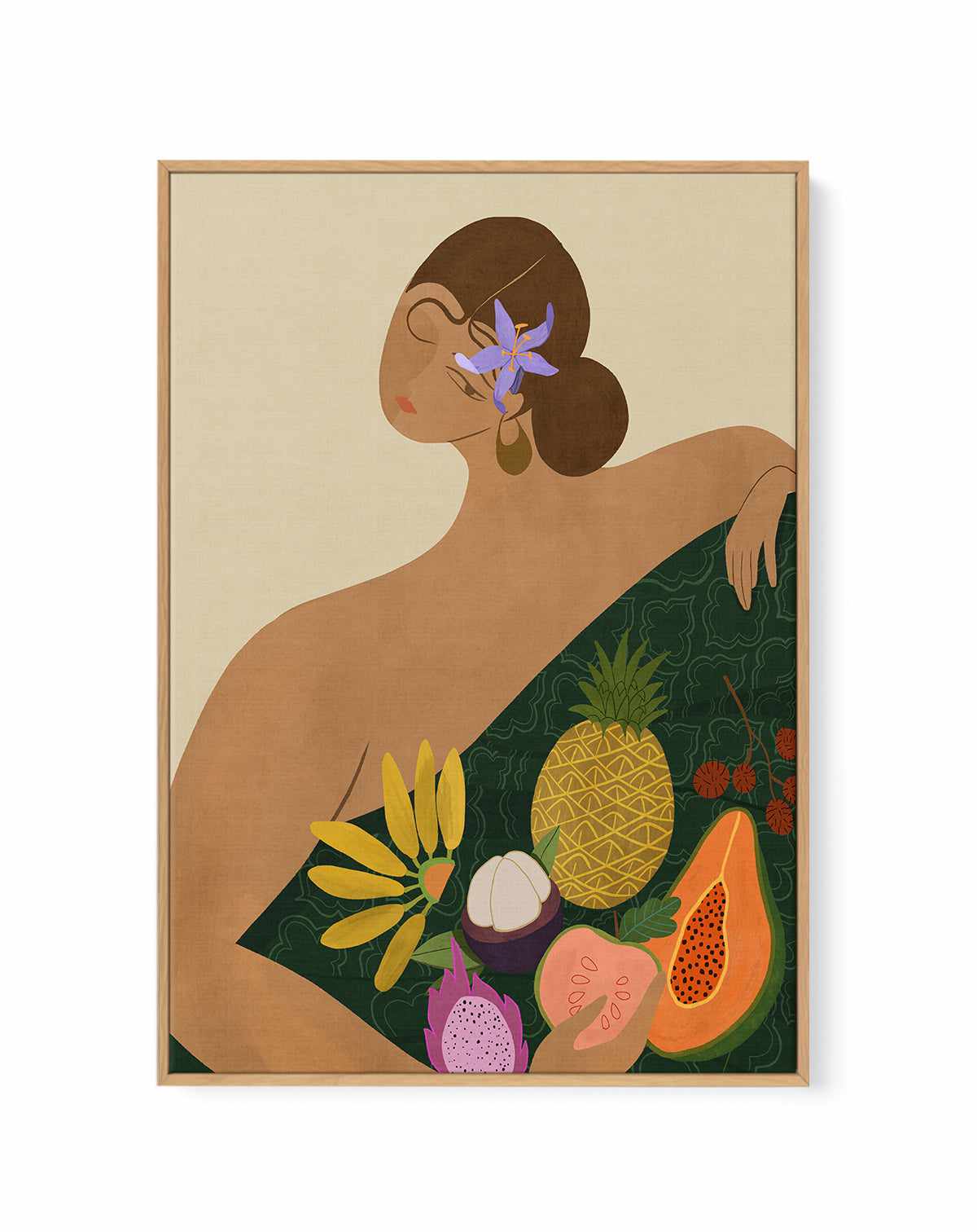 Fruit Seller by Arty Guava | Framed Canvas Art Print from Olive et Oriel where you can shop wallpaper and artworks online