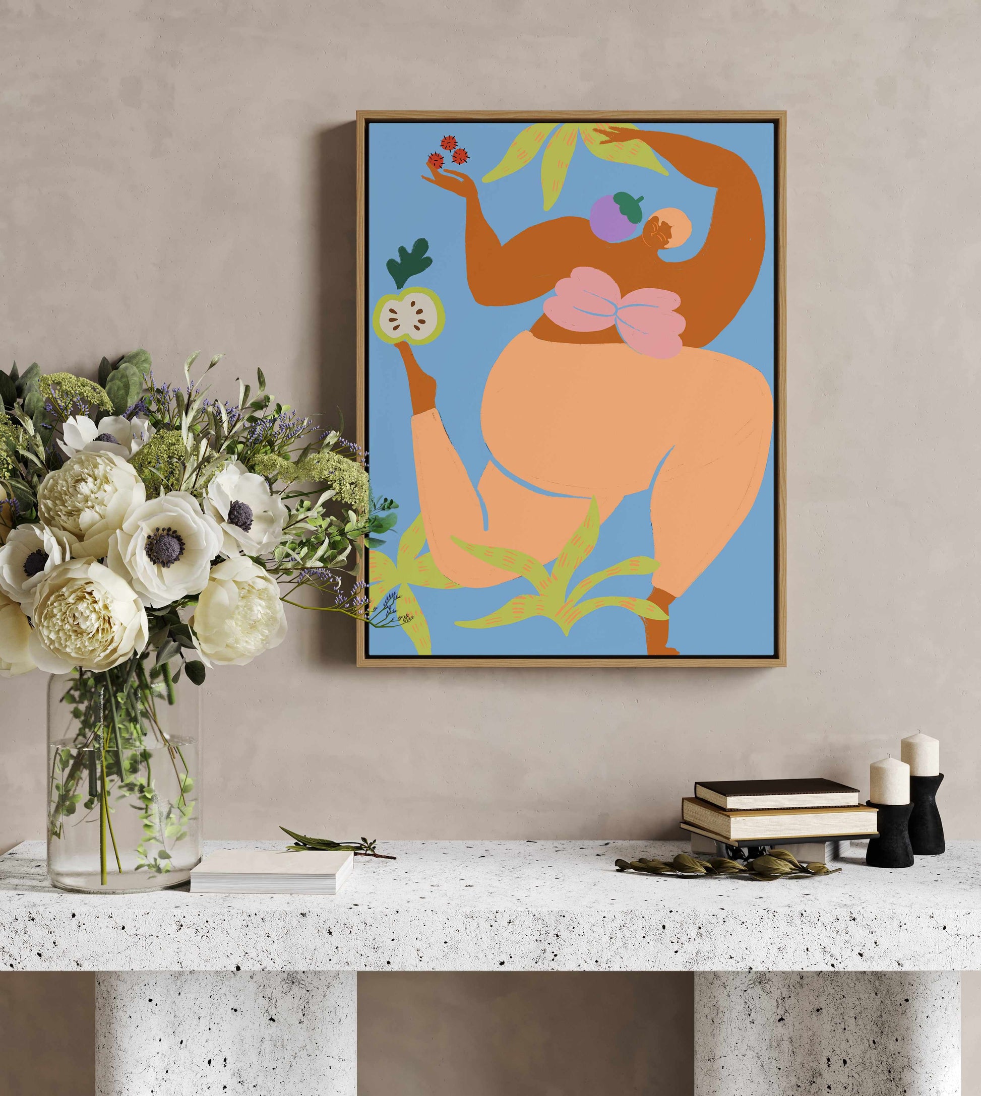 Fruity Run by Arty Guava | Framed Canvas Art Print from Olive et Oriel where you can shop wallpaper and artworks online