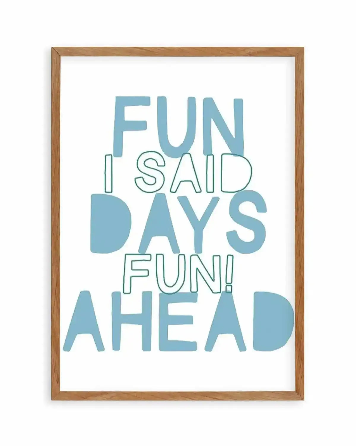 Fun Days Ahead Art Print from Olive et Oriel where you can shop wallpaper and artworks online