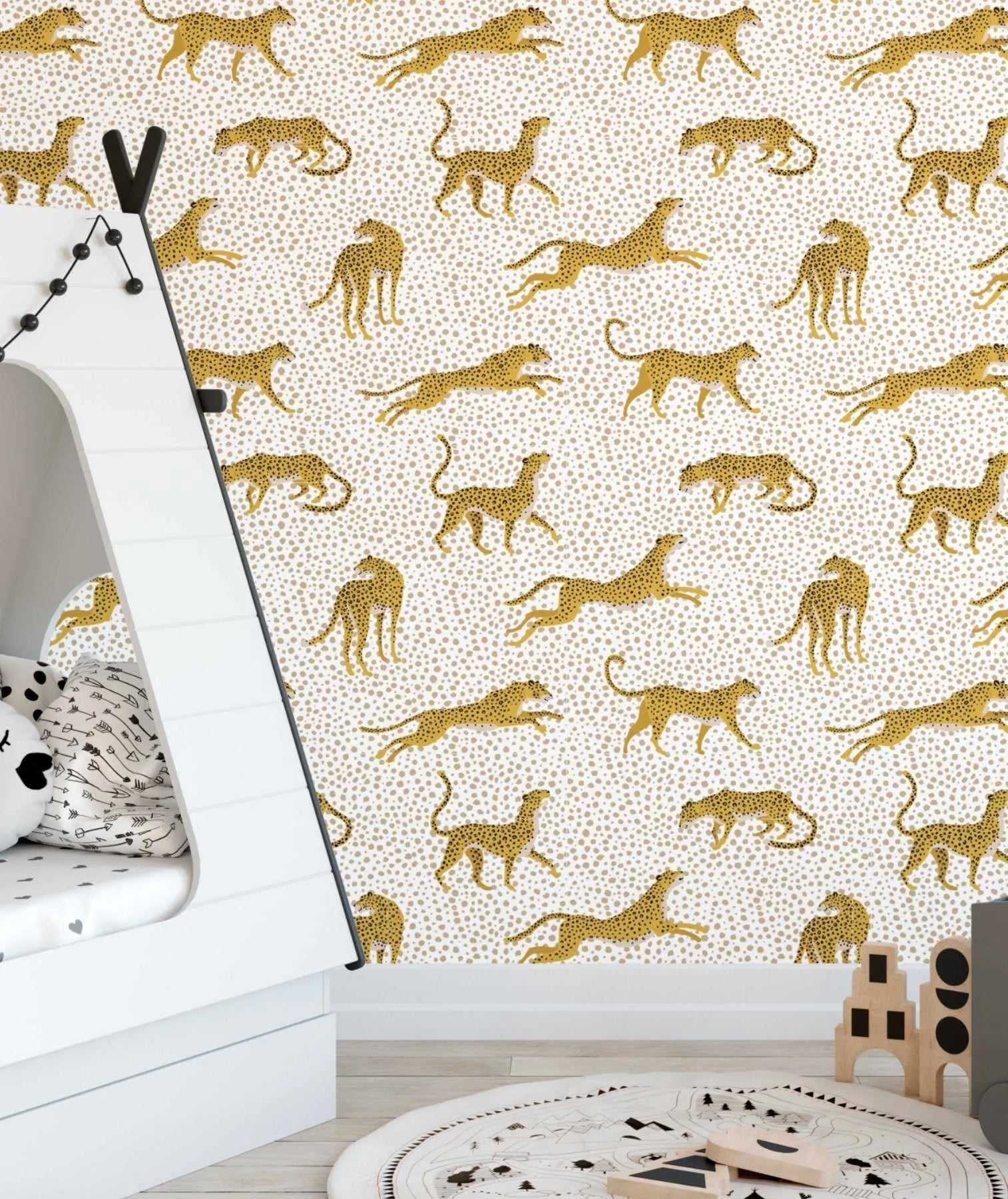 Fun Leopards Wallpaper-Wallpaper-Buy Kids Removable Wallpaper Online Our Custom Made Children‚àö¬¢‚Äö√á¬®‚Äö√ë¬¢s Wallpapers Are A Fun Way To Decorate And Enhance Boys Bedroom Decor And Girls Bedrooms They Are An Amazing Addition To Your Kids Bedroom Walls Our Collection of Kids Wallpaper Is Sure To Transform Your Kids Rooms Interior Style From Pink Wallpaper To Dinosaur Wallpaper Even Marble Wallpapers For Teen Boys Shop Peel And Stick Wallpaper Online Today With Olive et Oriel