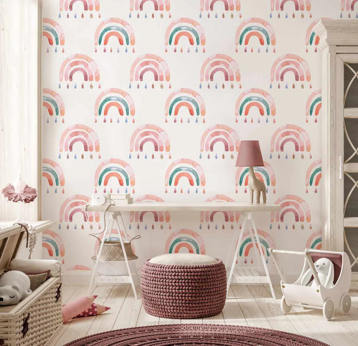 Fun Rainbows II Wallpaper - Olive et Oriel