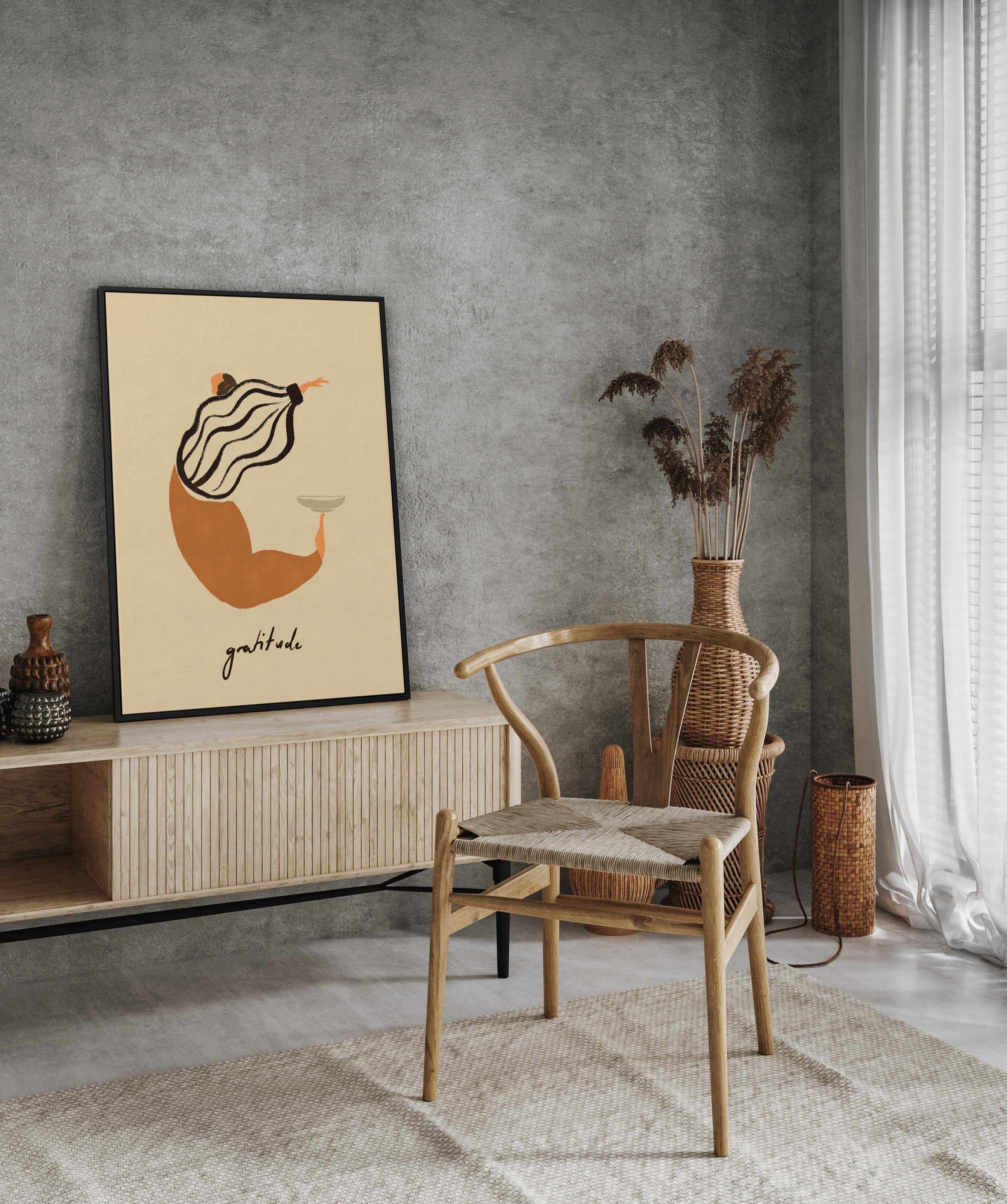 G by Arty Guava | Framed Canvas Art Print