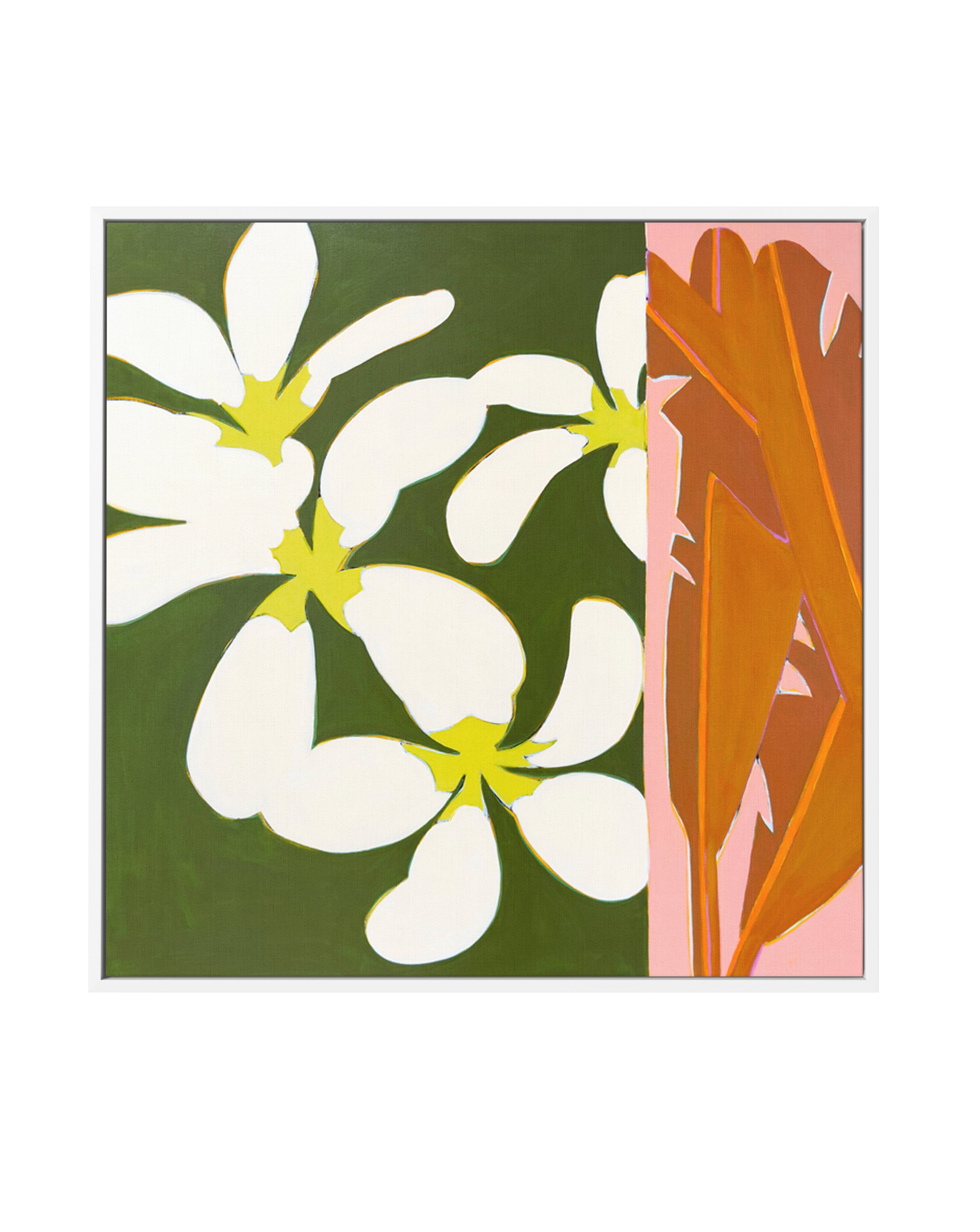 Island Plumeria | Framed Canvas Art Print