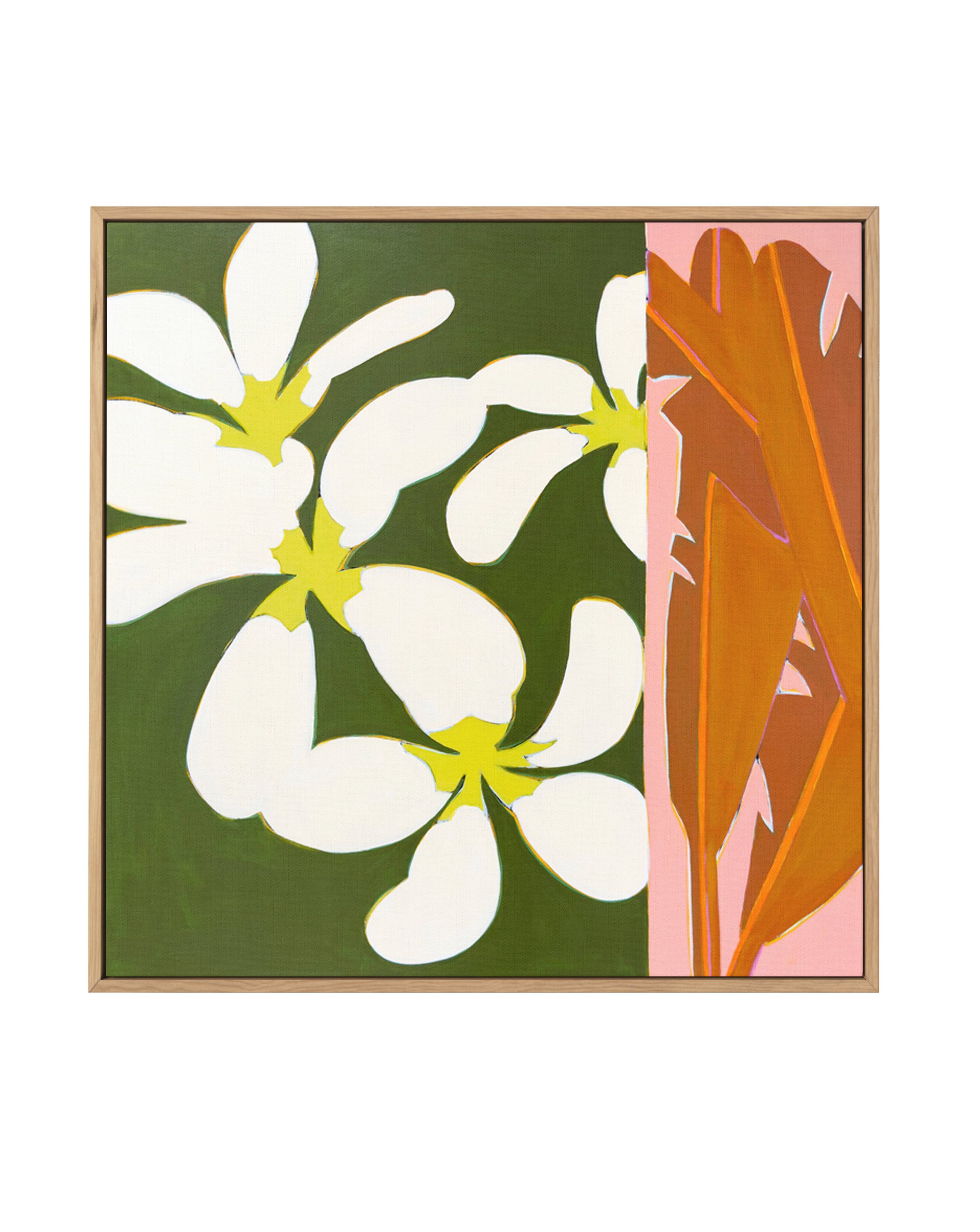 Island Plumeria | Framed Canvas Art Print