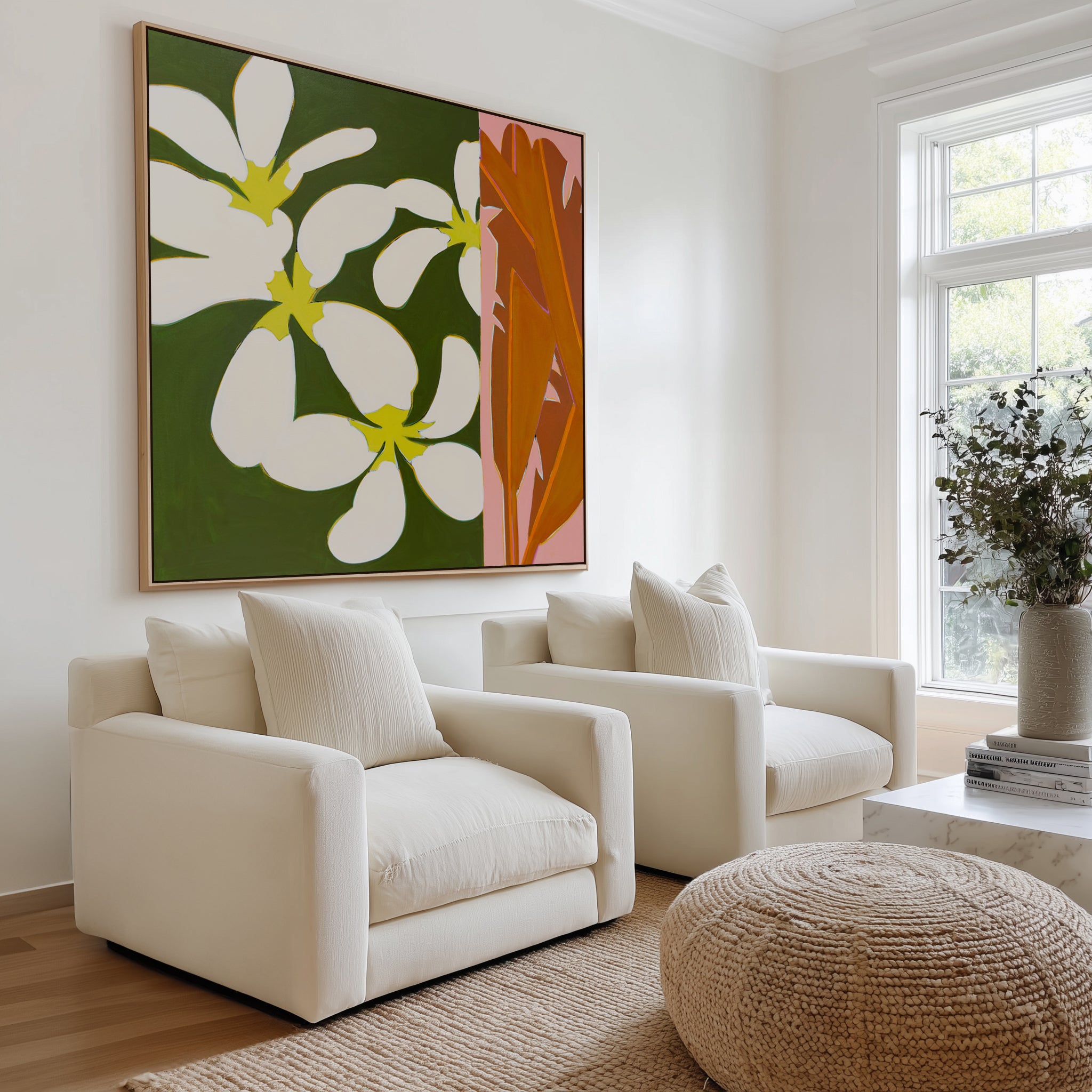 Island Plumeria | Framed Canvas Art Print