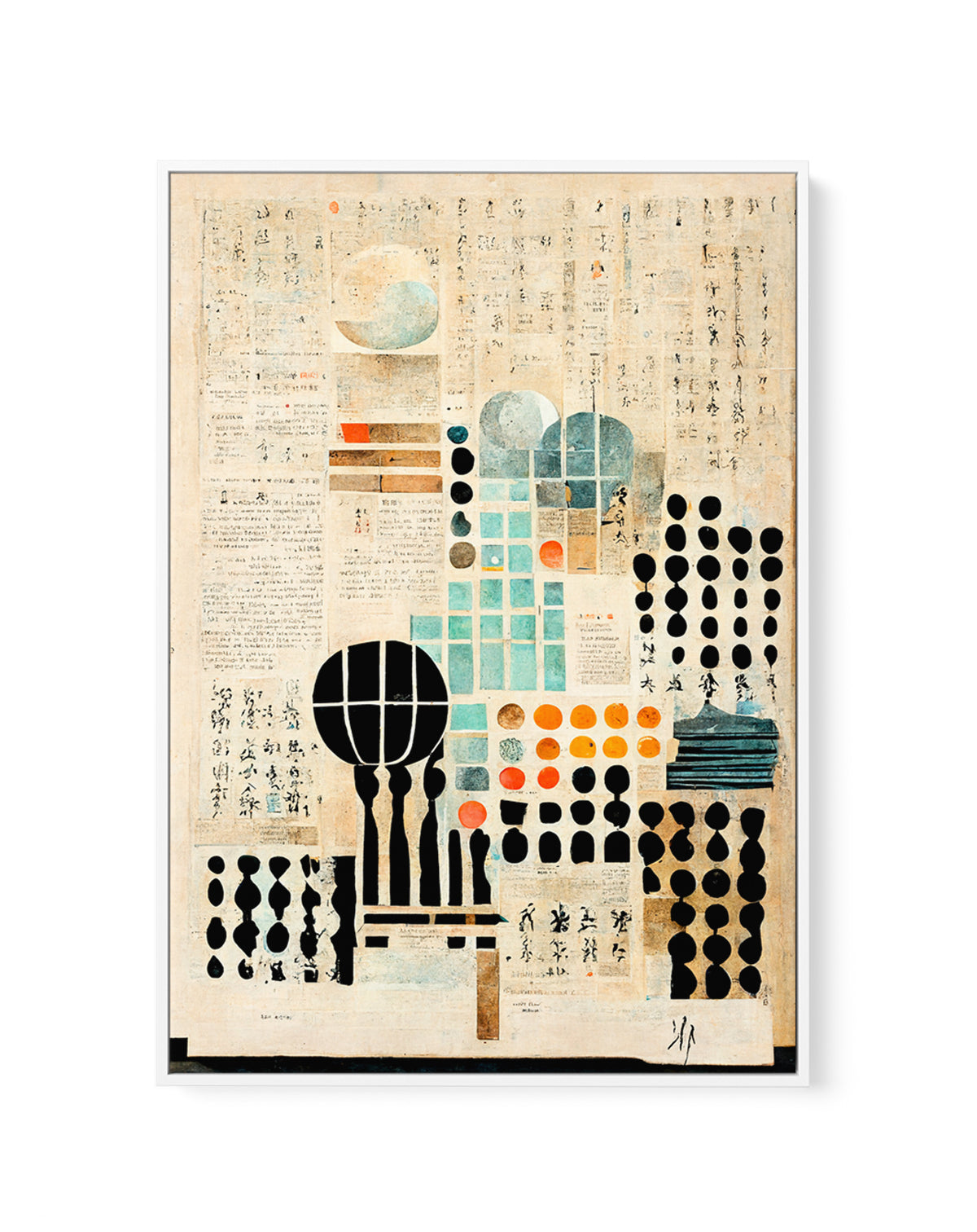 Geometric Harmonies by Treechild | Framed Canvas Art Print