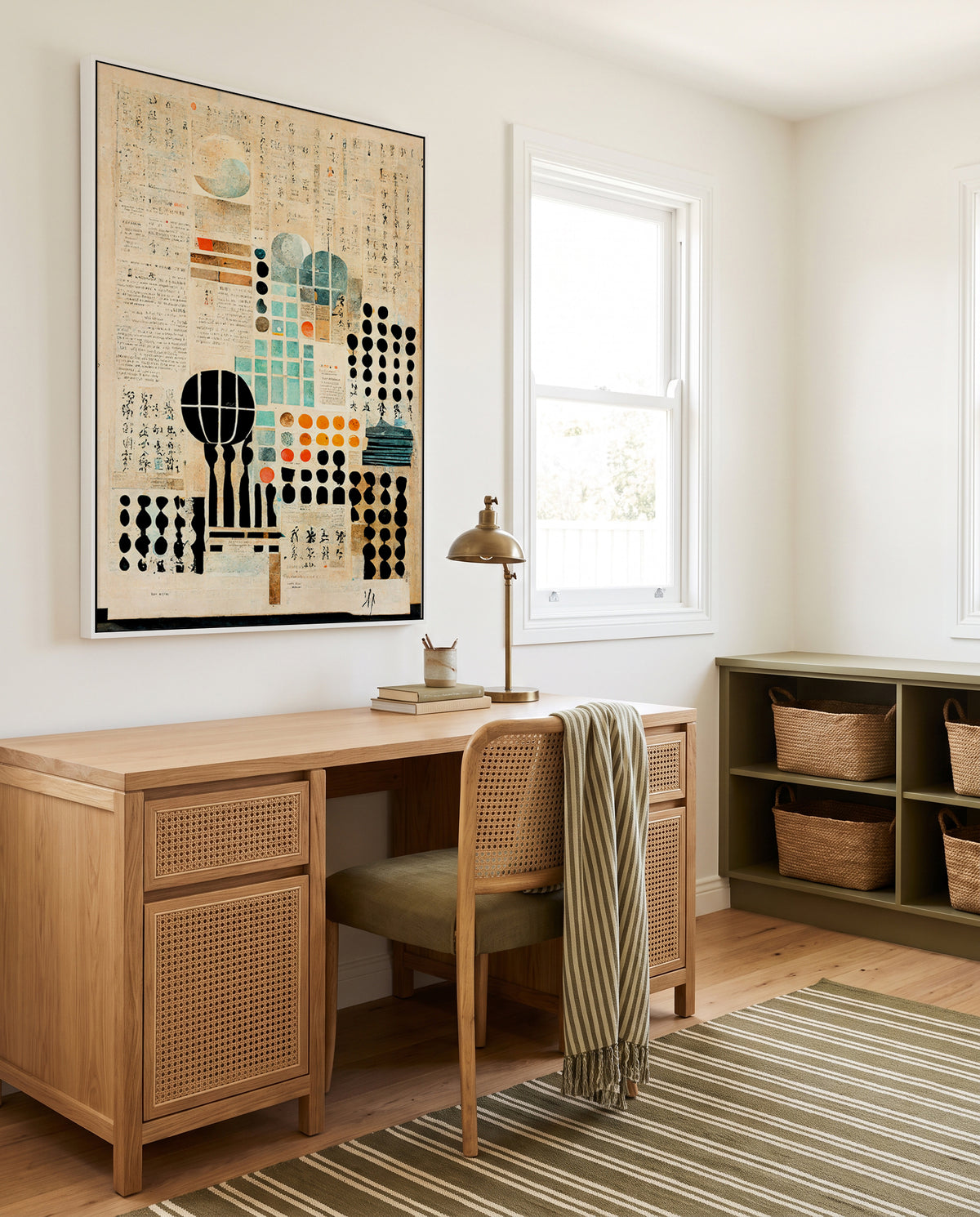 Geometric Harmonies by Treechild | Framed Canvas Art Print