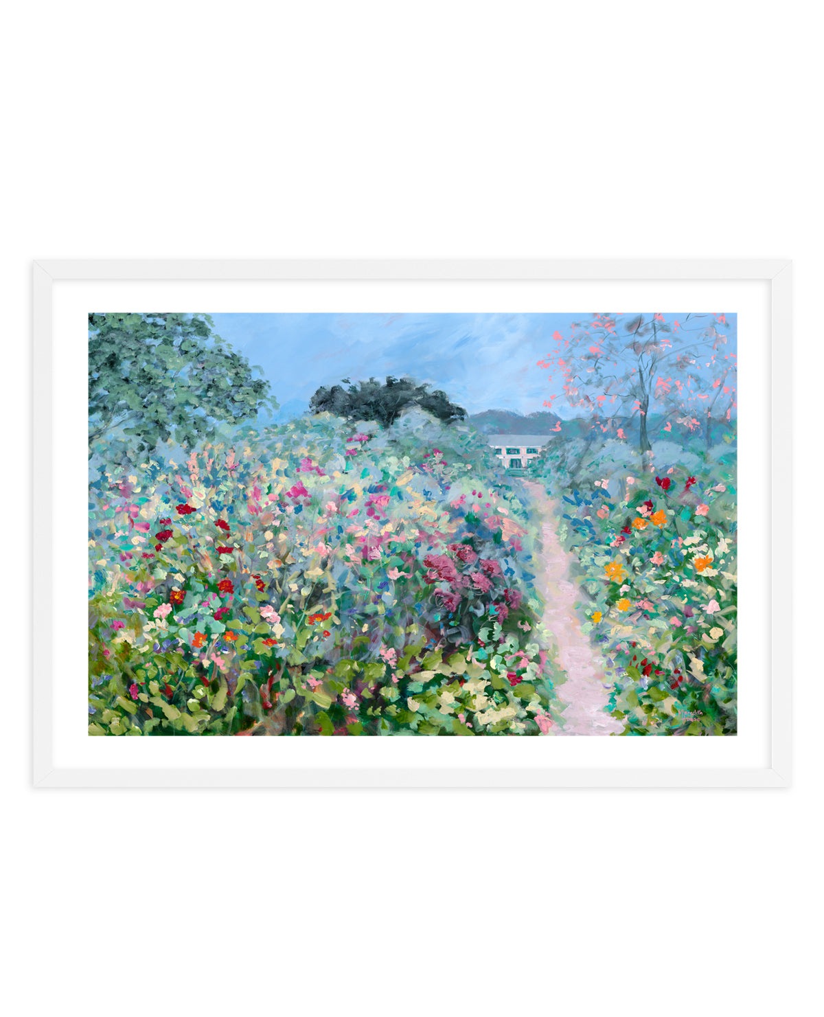 Giverny Flower Path by Meredith Howse | Art Print