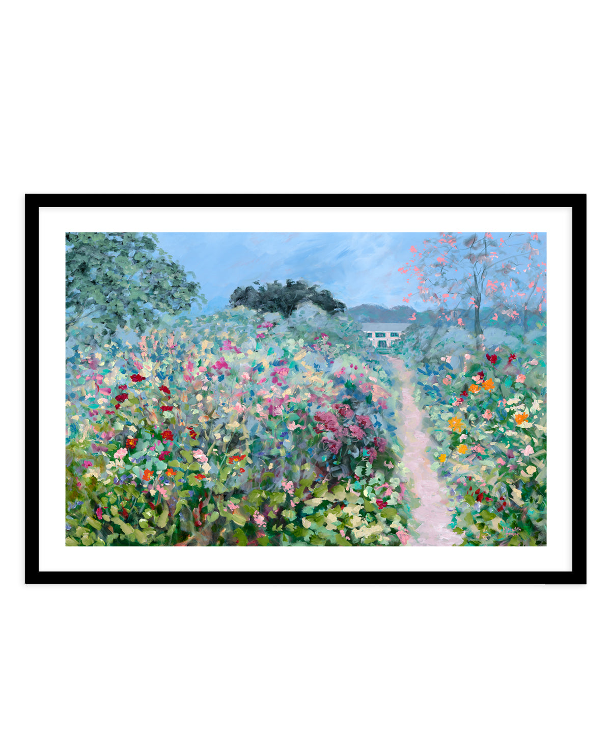 Giverny Flower Path by Meredith Howse | Art Print
