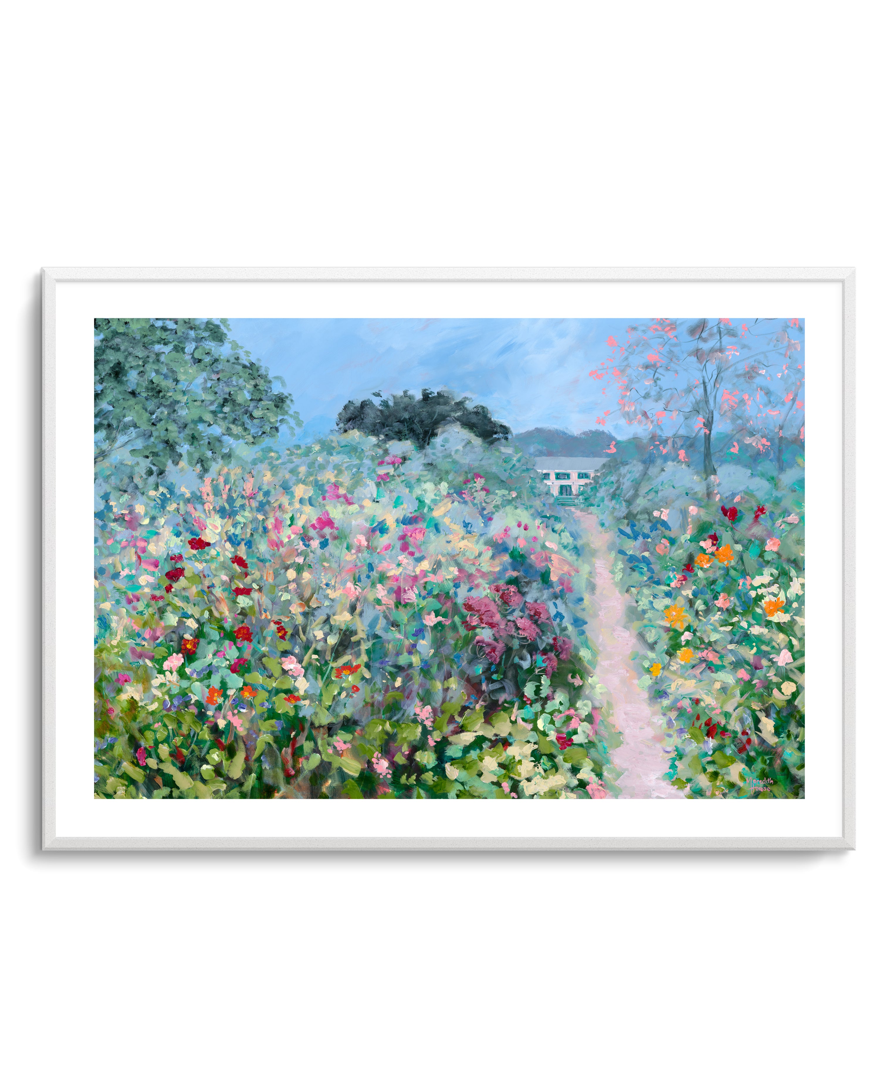 Giverny Flower Path by Meredith Howse | Art Print
