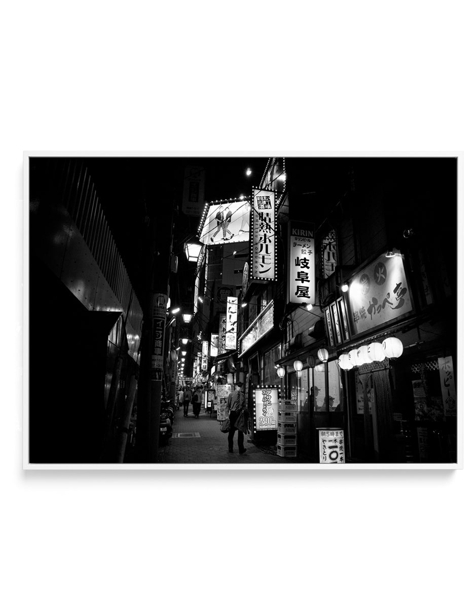 Glowing Tokyo Alley by Tsunoda Takeshi | Framed Canvas Art Print