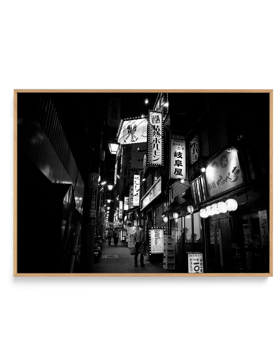Glowing Tokyo Alley by Tsunoda Takeshi | Framed Canvas Art Print