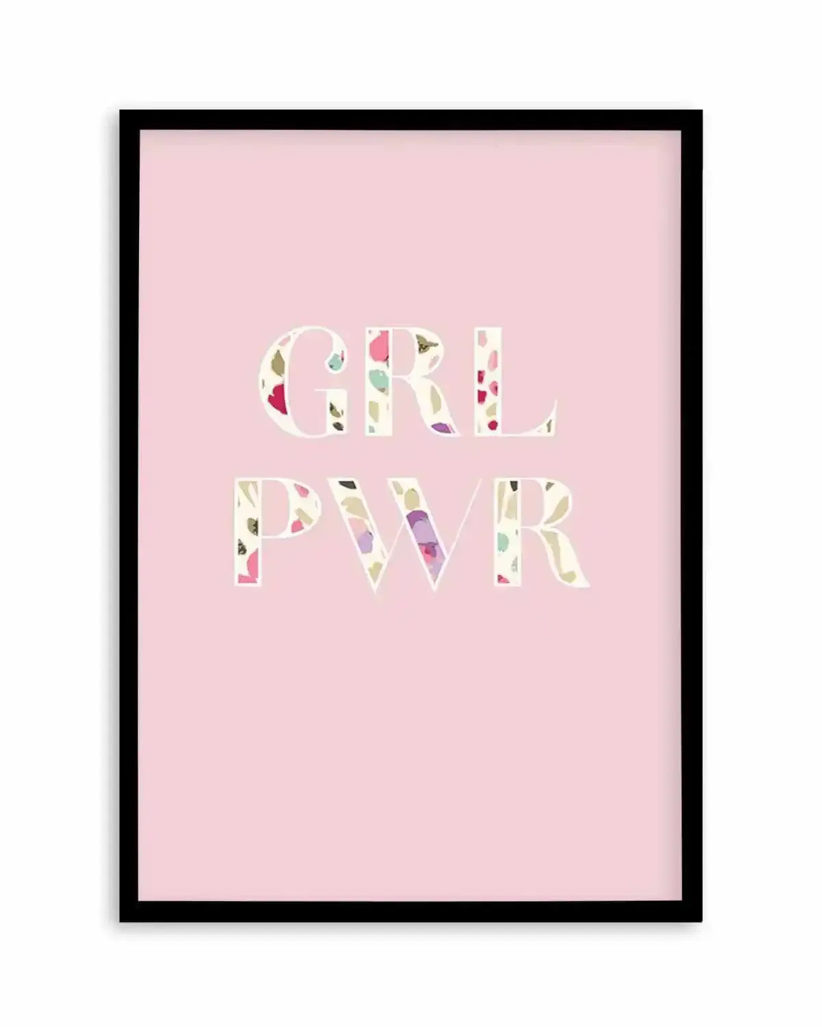GRL PWER | Floral Art Print from Olive et Oriel where you can shop wallpaper and artworks online