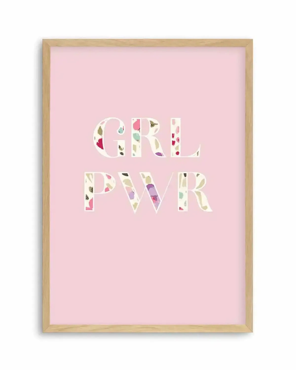 GRL PWER | Floral Art Print from Olive et Oriel where you can shop wallpaper and artworks online