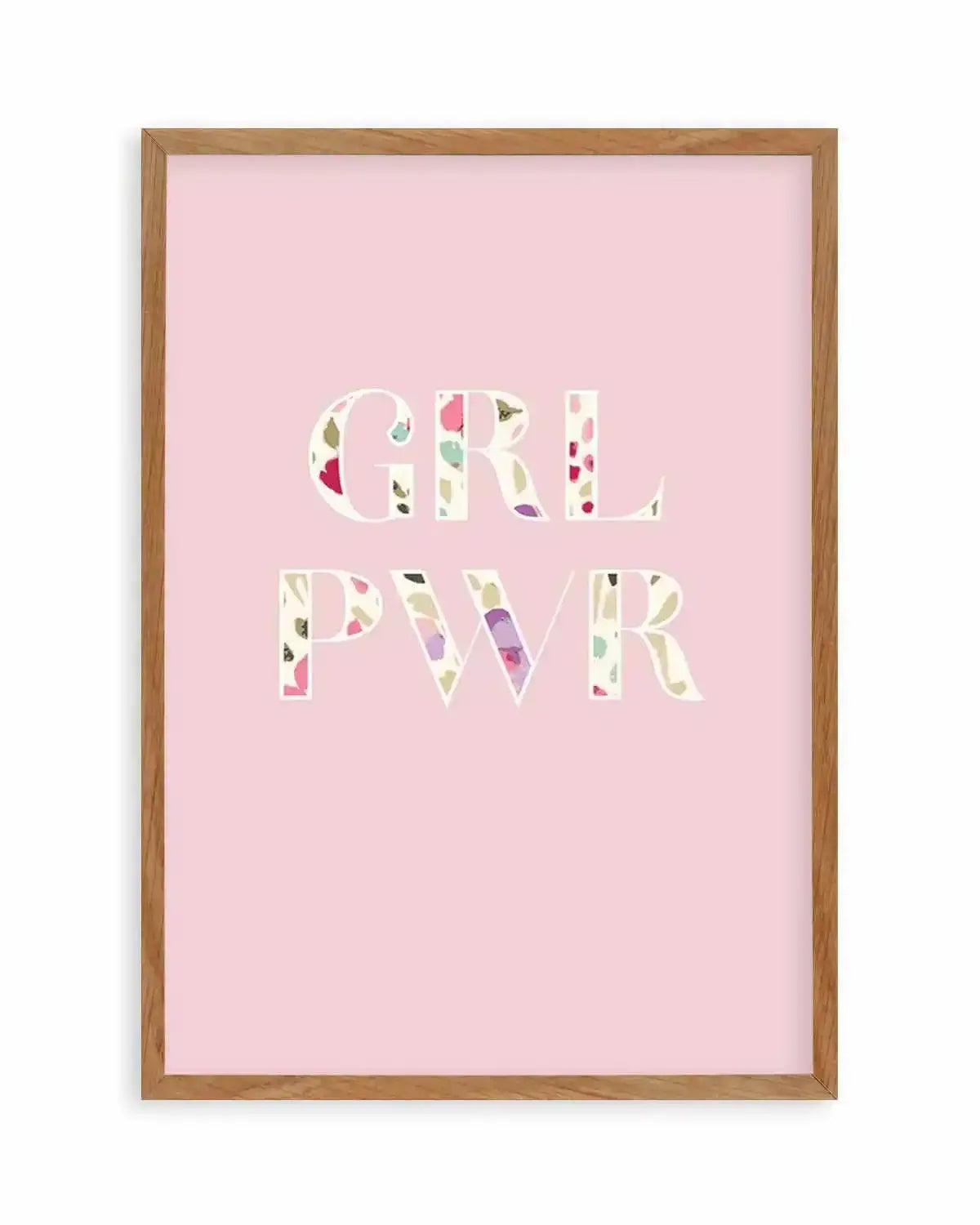 GRL PWER | Floral Art Print from Olive et Oriel where you can shop wallpaper and artworks online