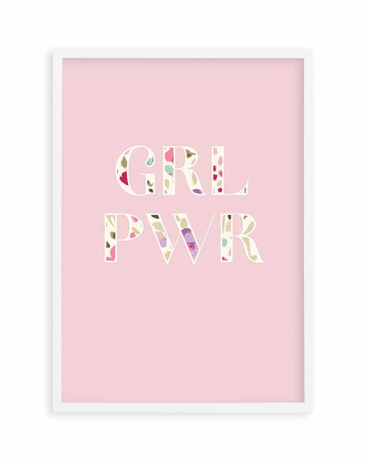 GRL PWER | Floral Art Print