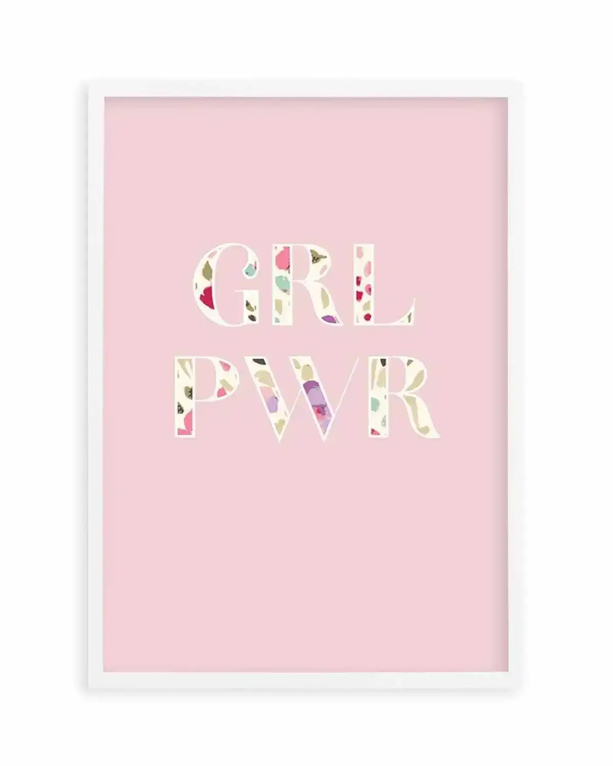 GRL PWER | Floral Art Print from Olive et Oriel where you can shop wallpaper and artworks online