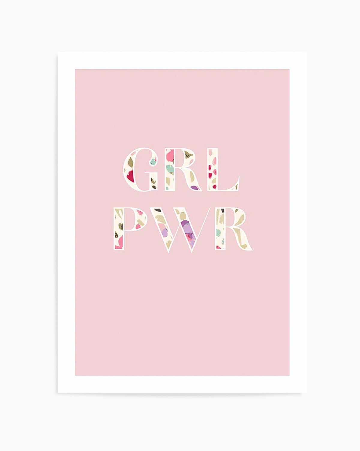 GRL PWER | Floral Art Print