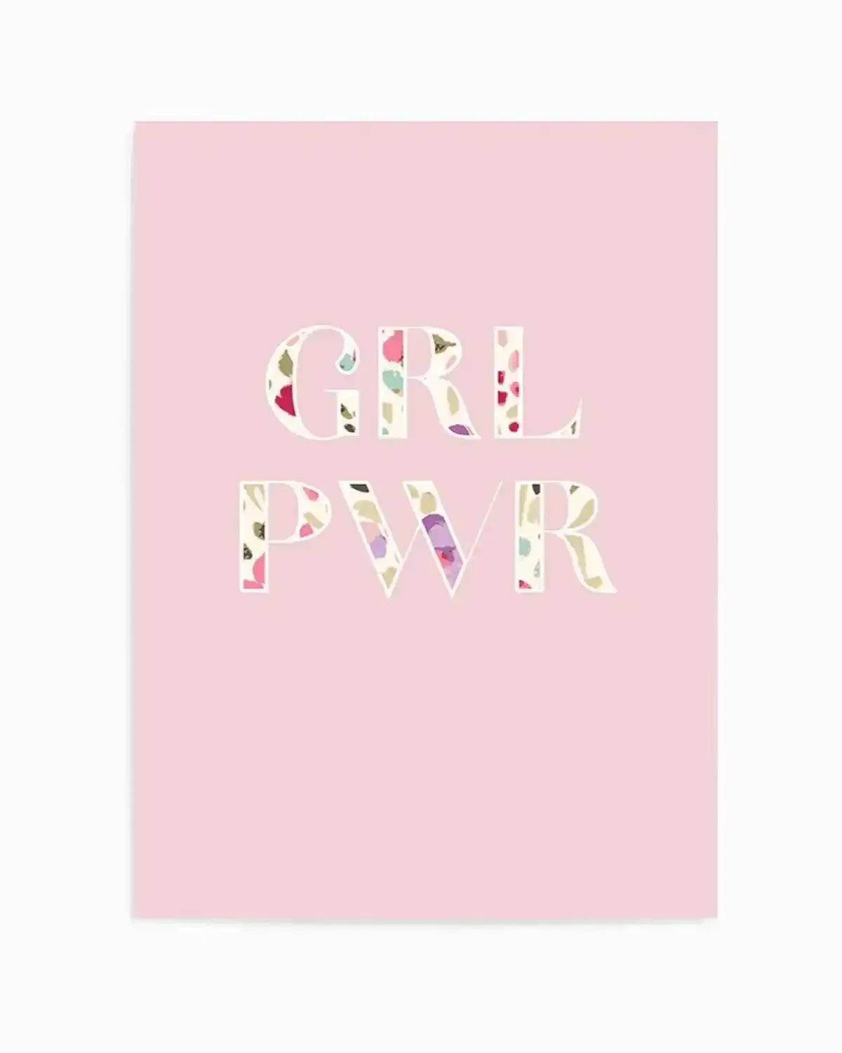 GRL PWER | Floral Art Print from Olive et Oriel where you can shop wallpaper and artworks online