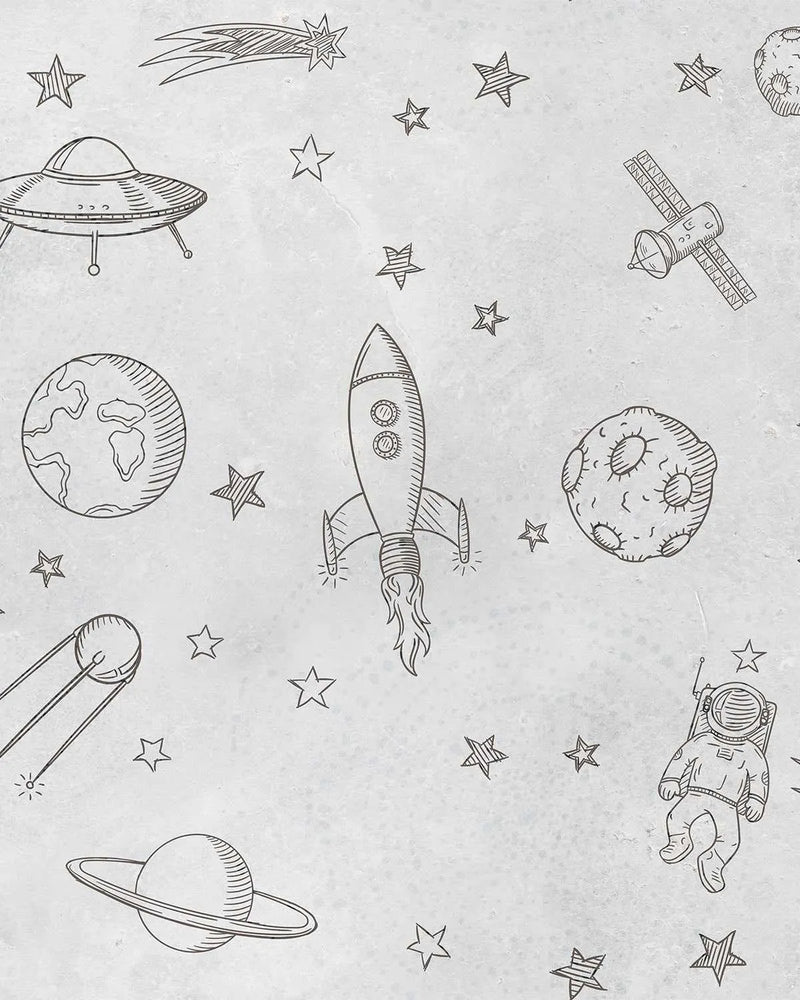 Galaxy Fun Wallpaper from Olive et Oriel where you can shop wallpaper and artworks online