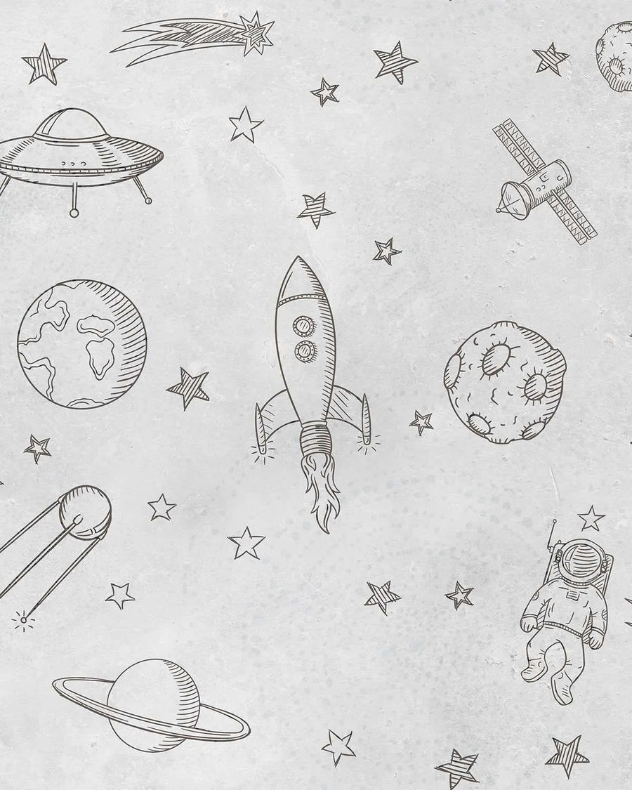 Galaxy Fun Wallpaper from Olive et Oriel where you can shop wallpaper and artworks online