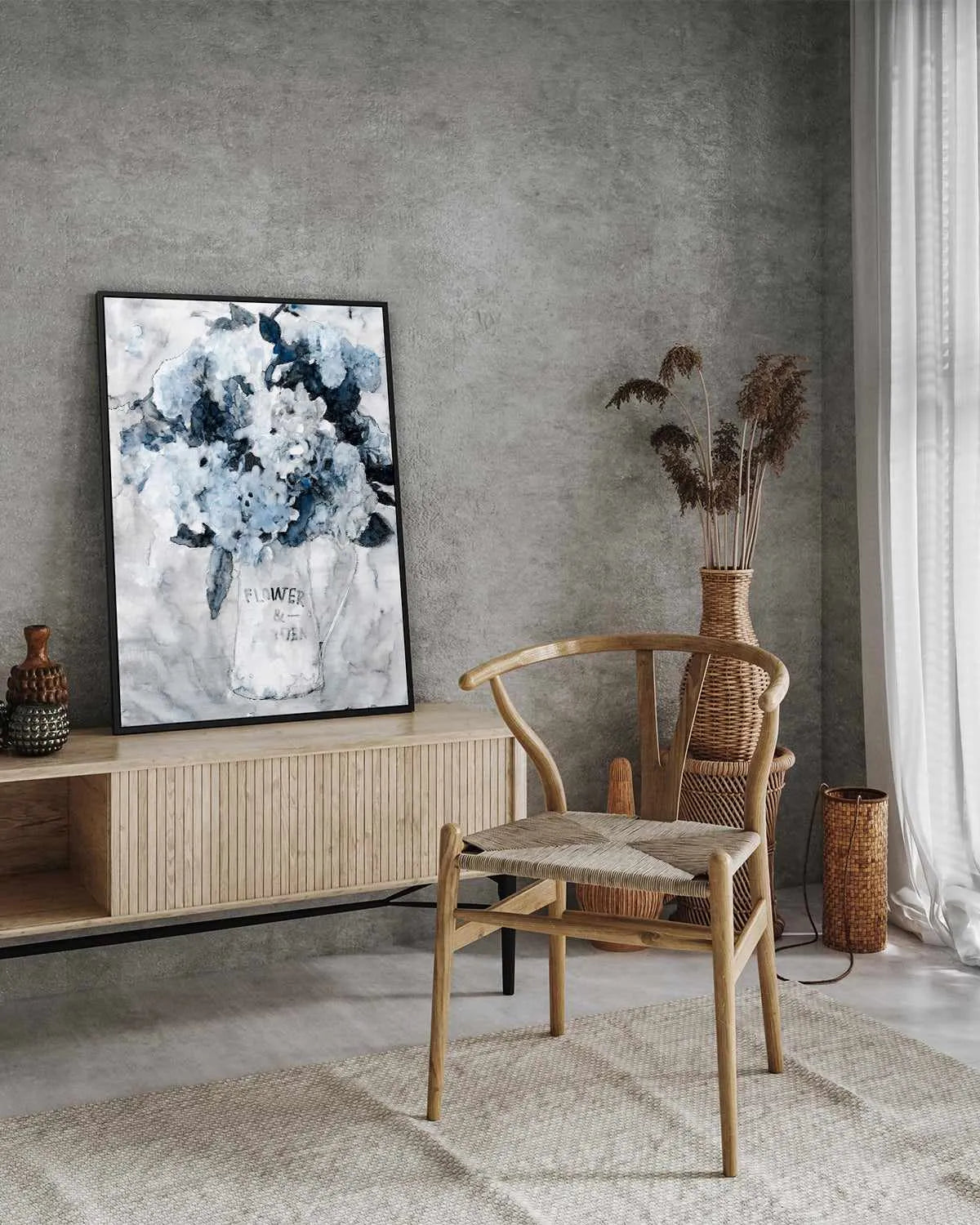 Garden Vase I | Framed Canvas Art Print from Olive et Oriel where you can shop wallpaper and artworks online