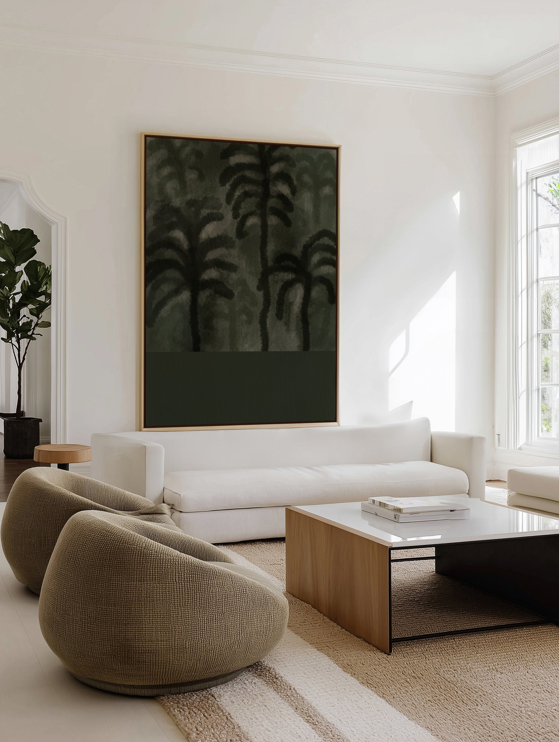 Garden by Shatha Al Dafai | Framed Canvas Art Print