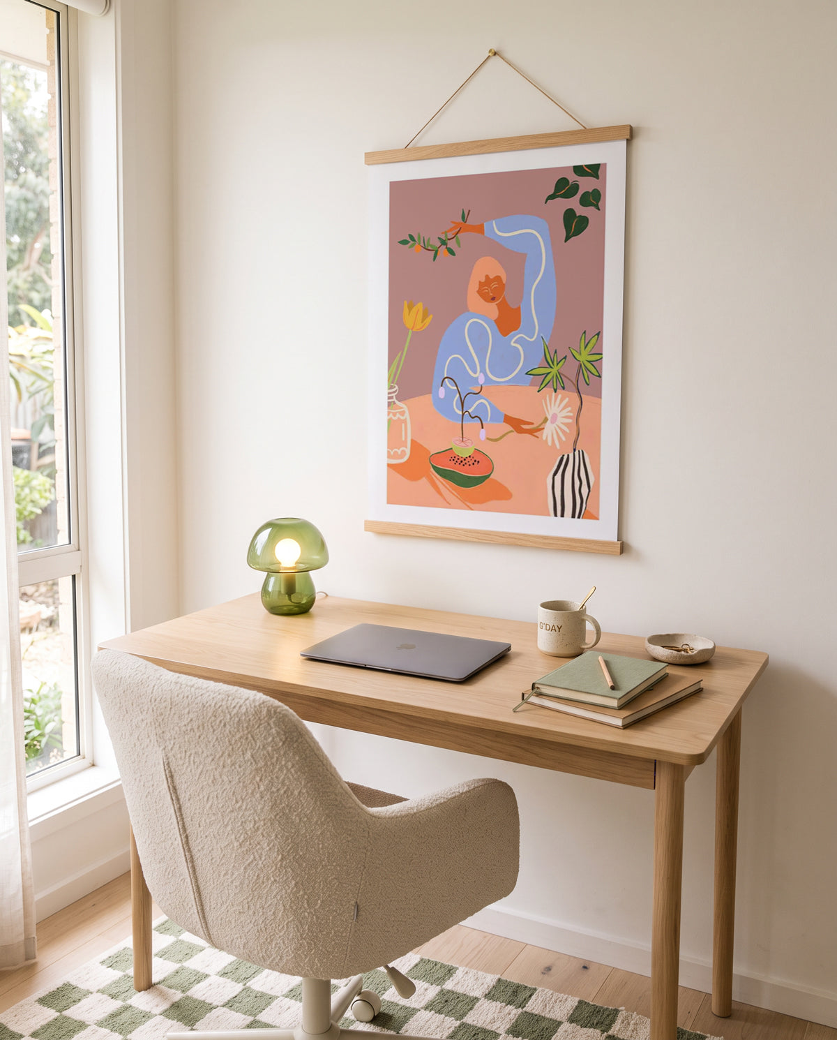 Oak Poster Hanger (2 Sizes Available) Art Print