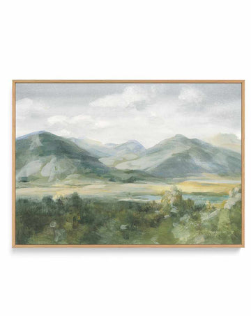Gateway Realm Sage | Framed Canvas Art Print from Olive et Oriel where you can shop wallpaper and artworks online