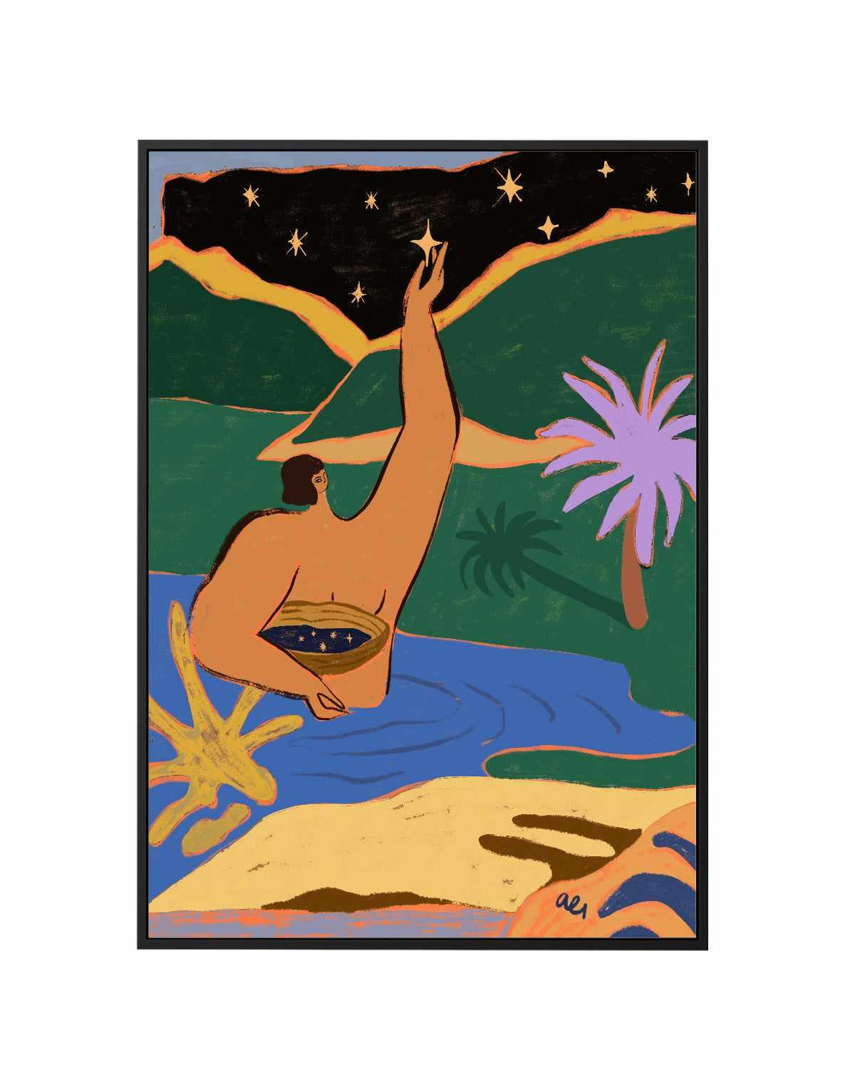 Gathering Stars by Arty Guava | Framed Canvas Art Print from Olive et Oriel where you can shop wallpaper and artworks online