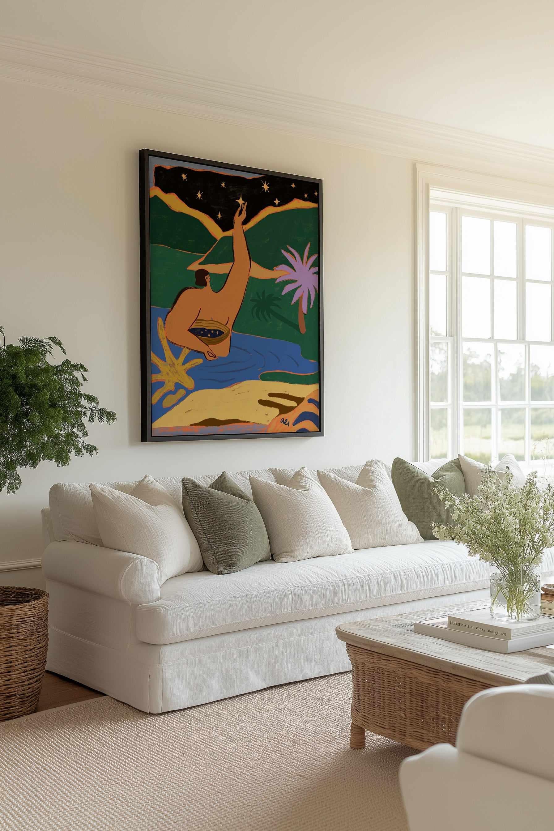 Gathering Stars by Arty Guava | Framed Canvas Art Print from Olive et Oriel where you can shop wallpaper and artworks online