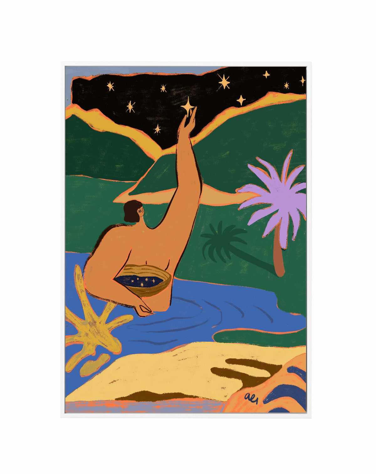 Gathering Stars by Arty Guava | Framed Canvas Art Print from Olive et Oriel where you can shop wallpaper and artworks online