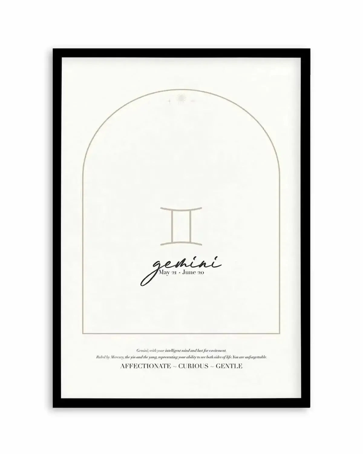 Gemini Star Sign Art Print from Olive et Oriel where you can shop wallpaper and artworks online