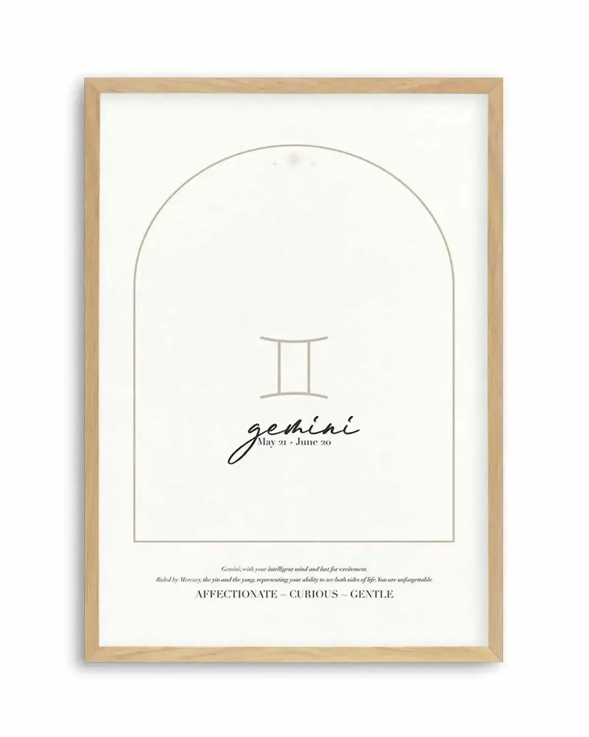 Gemini Star Sign Art Print from Olive et Oriel where you can shop wallpaper and artworks online
