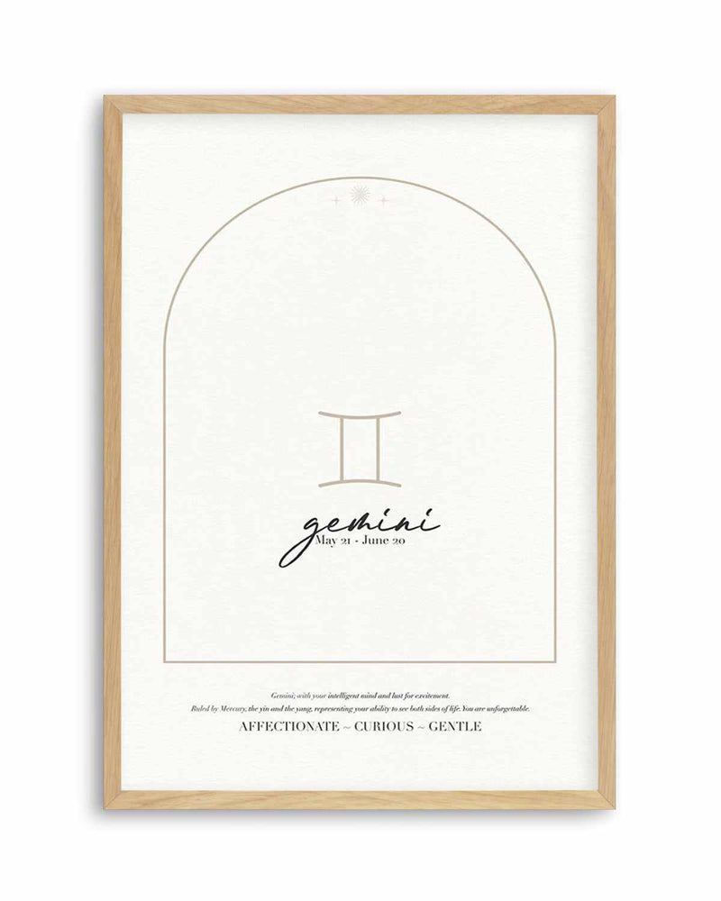 Gemini Star Sign Art Print