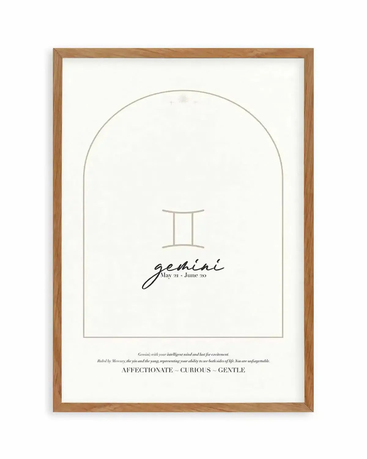 Gemini Star Sign Art Print from Olive et Oriel where you can shop wallpaper and artworks online